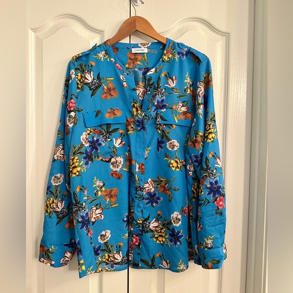 Calvin Klein Tops - Beautiful floral Calvin Klein perfect for the office!